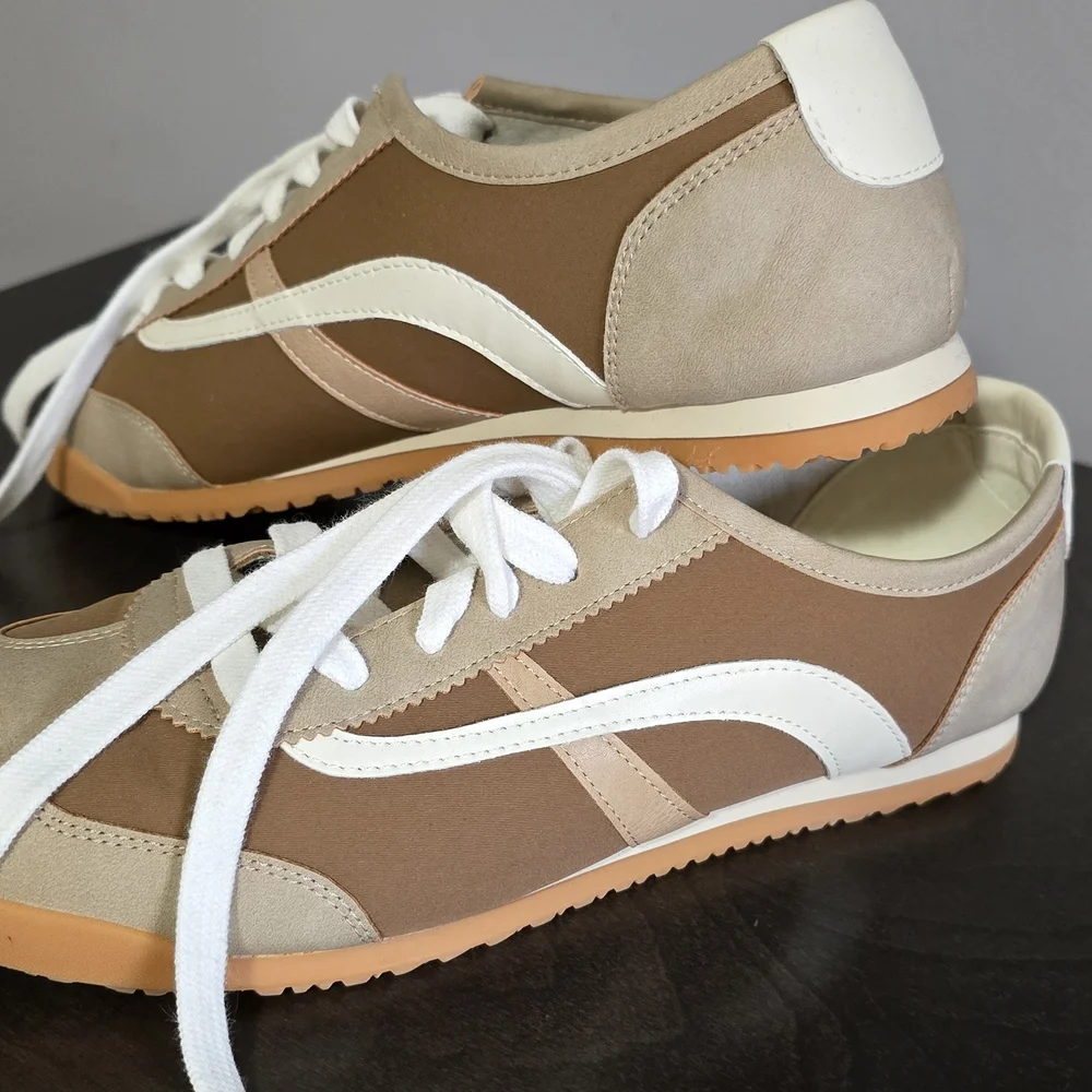 (Call It Spring) Beige and White Sneakers ( Brand NEW) - Picture 1 of 10